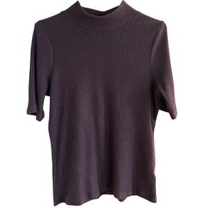 🐚🪼 2/20$ TOPS 🪼🐚 Reitmans Ribbed Mock Neck Short Sleeve Sweater Top